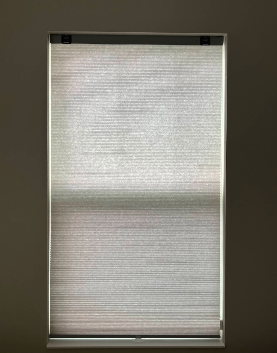 Cellular shade blinds installed on window — Quality Handyman Services Tampa